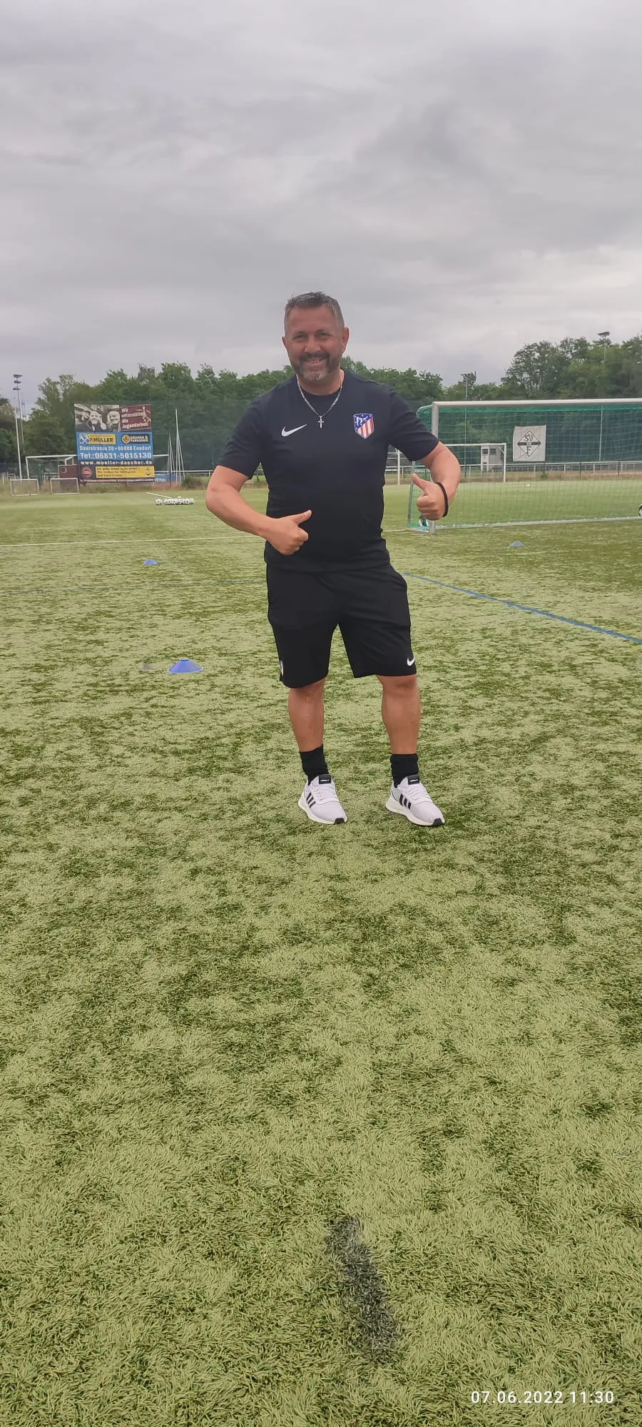 Maurizio Mastroieni beim Training auf dem Fußballplatz